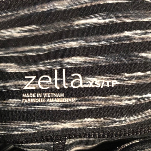 Zella Live In Leggings Black White Grey Stripes Space Dye Size XS - Picture 7 of 7